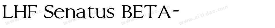 LHF Senatus BETA字体转换